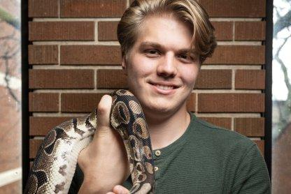 Photo of biological sciences student Charles Vaughn